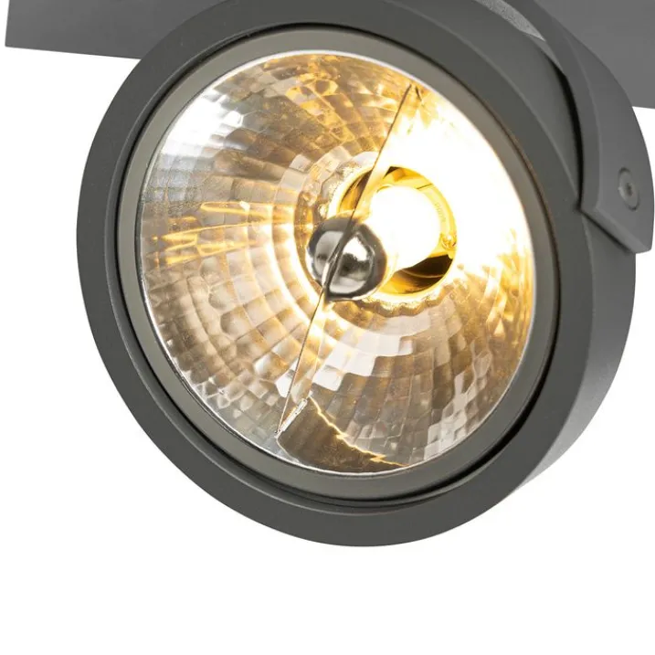 QAZQA Deckenstrahler|Aufbaustrahler*Design spot grau verstellbar 2-flammig - Go