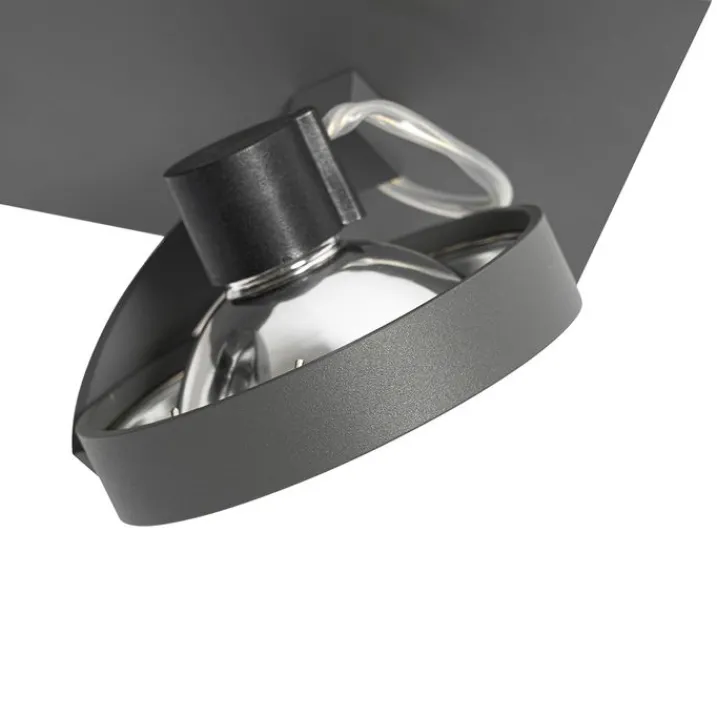 QAZQA Deckenstrahler|Aufbaustrahler*Design spot grau verstellbar 2-flammig - Go