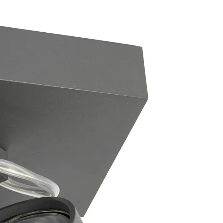 QAZQA Deckenstrahler|Aufbaustrahler*Design spot grau verstellbar 2-flammig - Go
