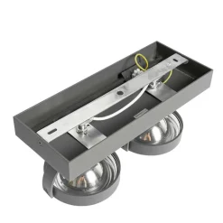 QAZQA Deckenstrahler|Aufbaustrahler*Design spot grau verstellbar 2-flammig - Go