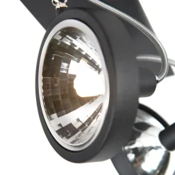 QAZQA Deckenstrahler|Aufbaustrahler*Design Spot schwarz 2-flammig verstellbar - Nox