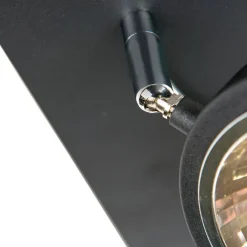 QAZQA Deckenstrahler|Aufbaustrahler*Design Spot schwarz 2-flammig verstellbar - Nox