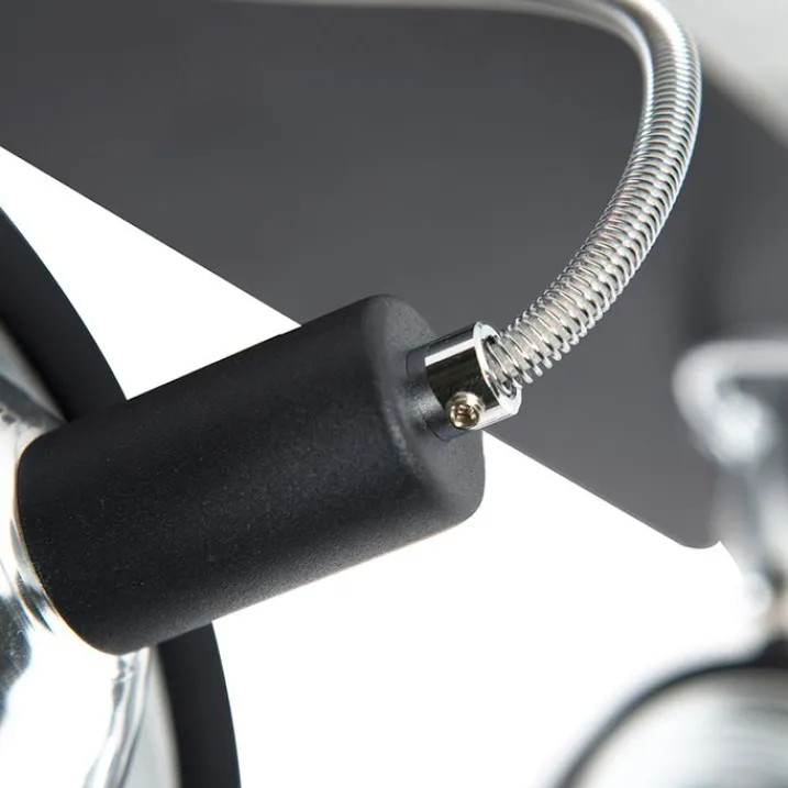 QAZQA Deckenstrahler|Aufbaustrahler*Design Spot schwarz 2-flammig verstellbar - Nox