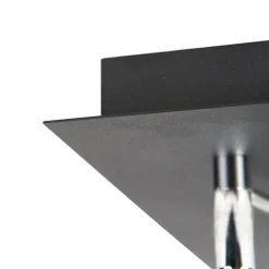 QAZQA Deckenstrahler|Aufbaustrahler*Design Spot schwarz 2-flammig verstellbar - Nox