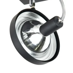 QAZQA Deckenstrahler|Aufbaustrahler*Design Spot schwarz 2-flammig verstellbar - Nox