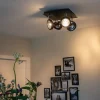 QAZQA Deckenstrahler|Aufbaustrahler*Design Spot schwarz 4-flammig verstellbar - Nox