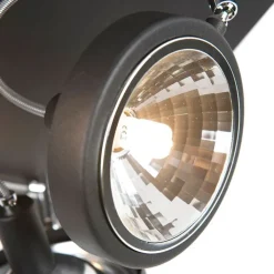 QAZQA Deckenstrahler|Aufbaustrahler*Design Spot schwarz 4-flammig verstellbar - Nox