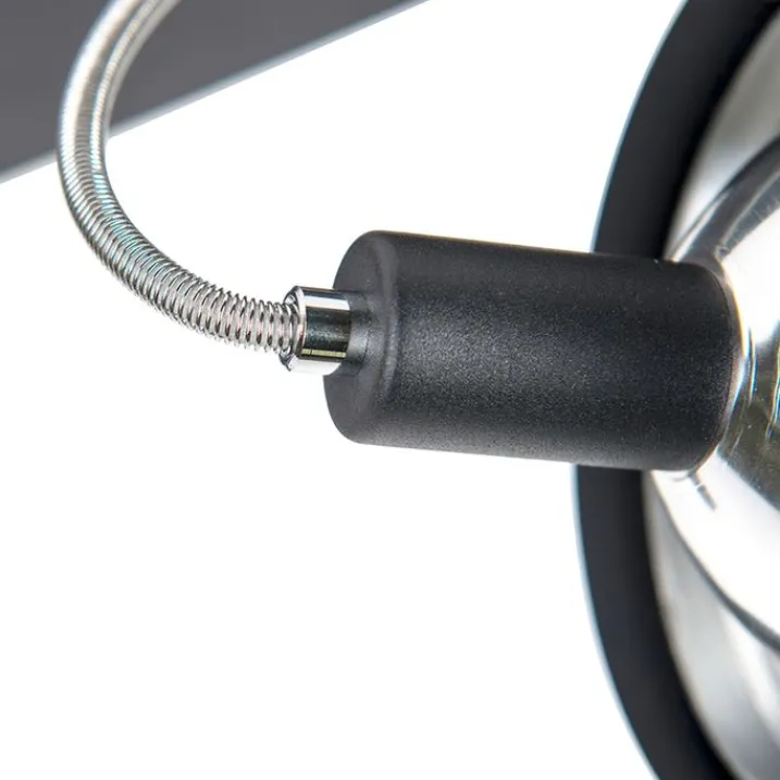 QAZQA Deckenstrahler|Aufbaustrahler*Design Spot schwarz 4-flammig verstellbar - Nox