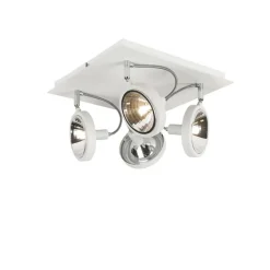 QAZQA Schlafzimmerlampen|Küchenlampen*Design Spot weiß 4-flammig einstellbar - Nox