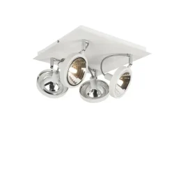 QAZQA Schlafzimmerlampen|Küchenlampen*Design Spot weiß 4-flammig einstellbar - Nox