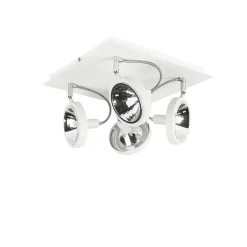 QAZQA Schlafzimmerlampen|Küchenlampen*Design Spot weiß 4-flammig einstellbar - Nox