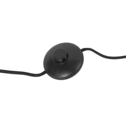 QAZQA Stehlampen|Esszimmerlampen*Design Stehlampe schwarz mit Rauchglas - Bliss