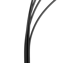 QAZQA Schlafzimmerlampen|Esszimmerlampen*Design Stehlampe schwarz mit Rauchglas 5-flammig - Sixties Marmo