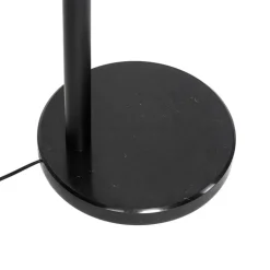 QAZQA Schlafzimmerlampen|Esszimmerlampen*Design Stehlampe schwarz mit Rauchglas 5-flammig - Sixties Marmo