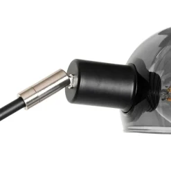 QAZQA Schlafzimmerlampen|Esszimmerlampen*Design Stehlampe schwarz mit Rauchglas 5-flammig - Sixties Marmo