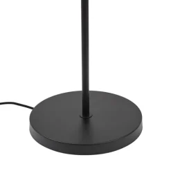 QAZQA Stehlampen|Wohnzimmerlampen*Design Stehlampe Schwarz mit Rauchglas - Domo