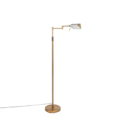 QAZQA Schlafzimmerlampen|Esszimmerlampen*Design Stehleuchte Bronze inkl. LED mit Touch Dimmer - Notia