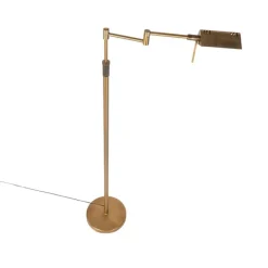 QAZQA Schlafzimmerlampen|Esszimmerlampen*Design Stehleuchte Bronze inkl. LED mit Touch Dimmer - Notia