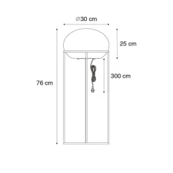 QAZQA Gartenbeleuchtung|Stehlampen Außen*Design Stehleuchte für den Außenbereich in Schwarz - Jannie