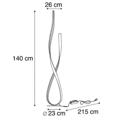 Paul Neuhaus Led-Stehlampen|Stehlampen*Design Stehleuchte gold inkl. LED und Dimmer - Belinda