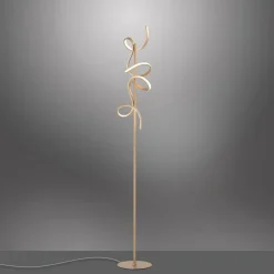 Paul Neuhaus Küchenlampen|Led-Stehlampen*Design Stehleuchte Messing inkl. LED und Dimmer - Krisscross