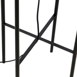 QAZQA Stehlampen|Wohnzimmerlampen*Design Stehleuchte mit Samtschirm taupe/gold - Rich