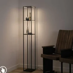 Paul Neuhaus Led-Stehlampen|Stehlampen*Design Stehleuchte schwarz inkl. LED mit Touchdimmer - Jitske