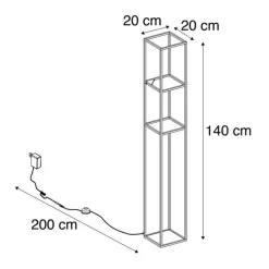 Paul Neuhaus Led-Stehlampen|Stehlampen*Design Stehleuchte schwarz inkl. LED mit Touchdimmer - Jitske