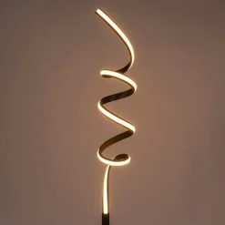 QAZQA Schlafzimmerlampen|Esszimmerlampen*Design Stehleuchte schwarz inkl. LED und Dimmer - Twisted