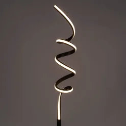 QAZQA Schlafzimmerlampen|Esszimmerlampen*Design Stehleuchte schwarz inkl. LED und Dimmer - Twisted