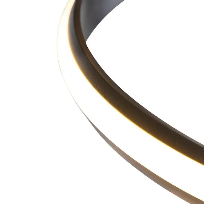 QAZQA Schlafzimmerlampen|Esszimmerlampen*Design Stehleuchte schwarz inkl. LED und Dimmer - Twisted