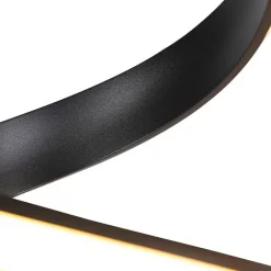 QAZQA Schlafzimmerlampen|Esszimmerlampen*Design Stehleuchte schwarz inkl. LED und Dimmer - Twisted