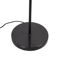 QAZQA Schlafzimmerlampen|Küchenlampen*Design Stehleuchte schwarz mit Rauchglas - Qara