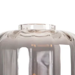 QAZQA Schlafzimmerlampen|Küchenlampen*Design Stehleuchte schwarz mit Rauchglas - Qara