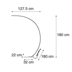 Trio Leuchten Led-Stehlampen|Stehlampen*Design Stehleuchte schwarz inkl. LED dimmbar - Dina