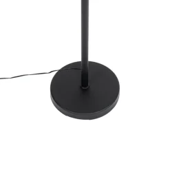 QAZQA Schlafzimmerlampen|Esszimmerlampen*Design Stehleuchte schwarz inkl. LED mit Touch Dimmer - Notia