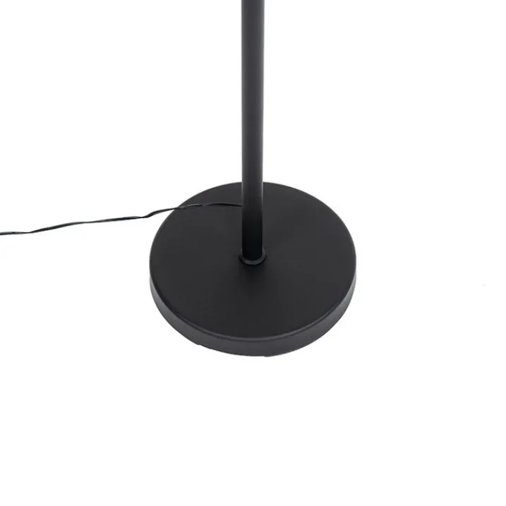 QAZQA Schlafzimmerlampen|Esszimmerlampen*Design Stehleuchte schwarz inkl. LED mit Touch Dimmer - Notia