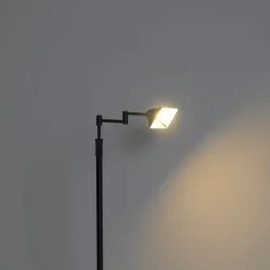 QAZQA Schlafzimmerlampen|Esszimmerlampen*Design Stehleuchte schwarz inkl. LED mit Touch Dimmer - Notia