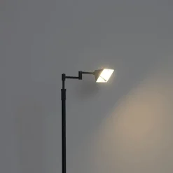 QAZQA Schlafzimmerlampen|Esszimmerlampen*Design Stehleuchte schwarz inkl. LED mit Touch Dimmer - Notia