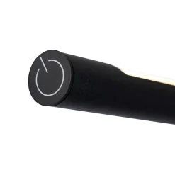 QAZQA Schlafzimmerlampen|Küchenlampen*Design Stehleuchte schwarz inkl. LED mit Touchdimmer - Palka