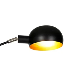 QAZQA Esszimmerlampen|Wohnzimmerlampen*Design Stehleuchte schwarz 5-Licht - Sixties