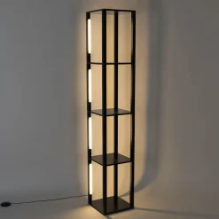 QAZQA Led-Stehlampen|Stehlampen*Design Stehleuchte schwarz inkl. LED 3 Stufen dimmbar - Tianna