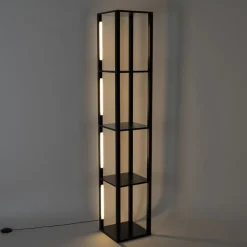 QAZQA Led-Stehlampen|Stehlampen*Design Stehleuchte schwarz inkl. LED 3 Stufen dimmbar - Tianna