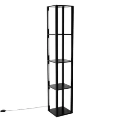 QAZQA Led-Stehlampen|Stehlampen*Design Stehleuchte schwarz inkl. LED 3 Stufen dimmbar - Tianna