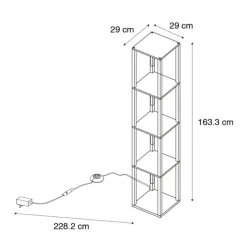 QAZQA Led-Stehlampen|Stehlampen*Design Stehleuchte schwarz inkl. LED 3 Stufen dimmbar - Tianna