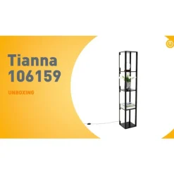 QAZQA Led-Stehlampen|Stehlampen*Design Stehleuchte schwarz inkl. LED 3 Stufen dimmbar - Tianna