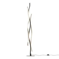 Trio Leuchten Led-Stehlampen|Stehlampen*Design Stehleuchte Schwarz mit Silber inkl. LED Dimmbar - Blaze