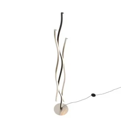 Trio Leuchten Led-Stehlampen|Stehlampen*Design Stehleuchte Schwarz mit Silber inkl. LED Dimmbar - Blaze