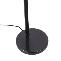 QAZQA Küchenlampen|Stehlampen*Design Stehleuchte schwarz mit Rauchglas - Qara