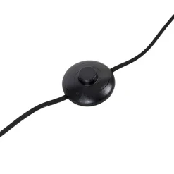 QAZQA Küchenlampen|Stehlampen*Design Stehleuchte schwarz mit Rauchglas - Qara